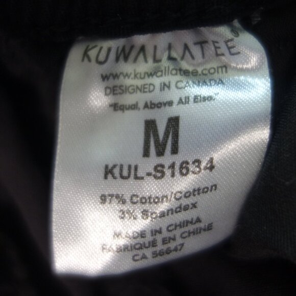 Kuwallatee Men's KUL-S1634 Design in Canada Black Chino Shorts Size M - Picture 13 of 14